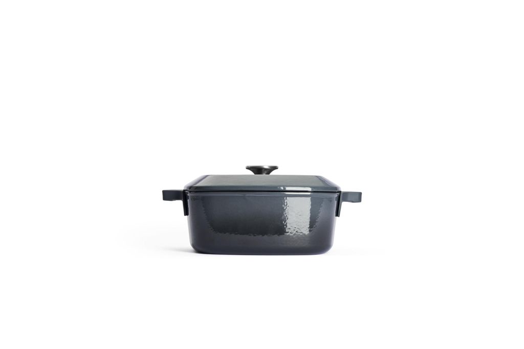 WOLL 'Iron Kasserolle viereckig mit Deckel in Carbon Grey Produktbild 2