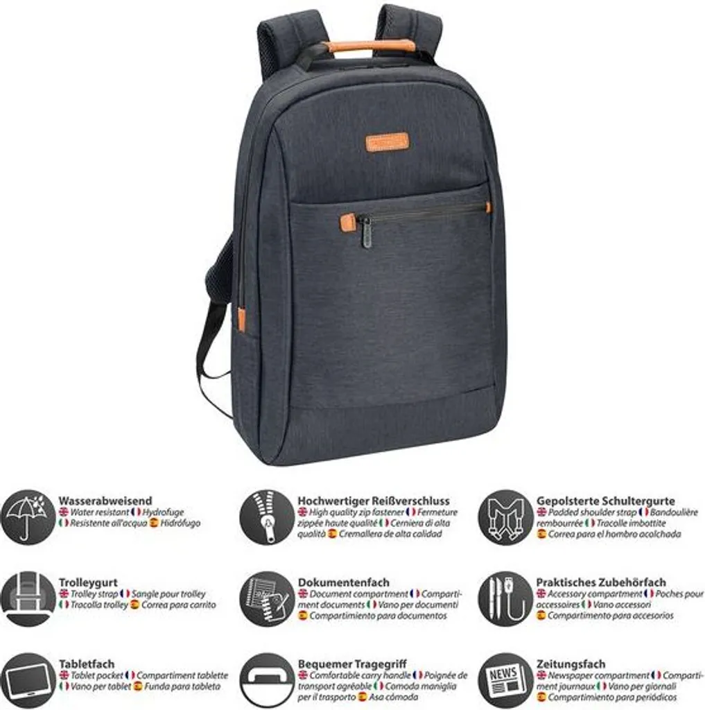 Sac à dos PC portable 17,3" grand format matelassé et imperméable - 6