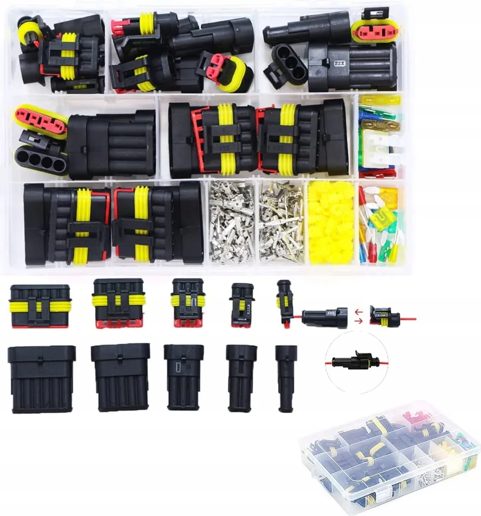 Kit Rosfix 240 Connettori Elettrici Stagni 24V per Restauro Veicoli
