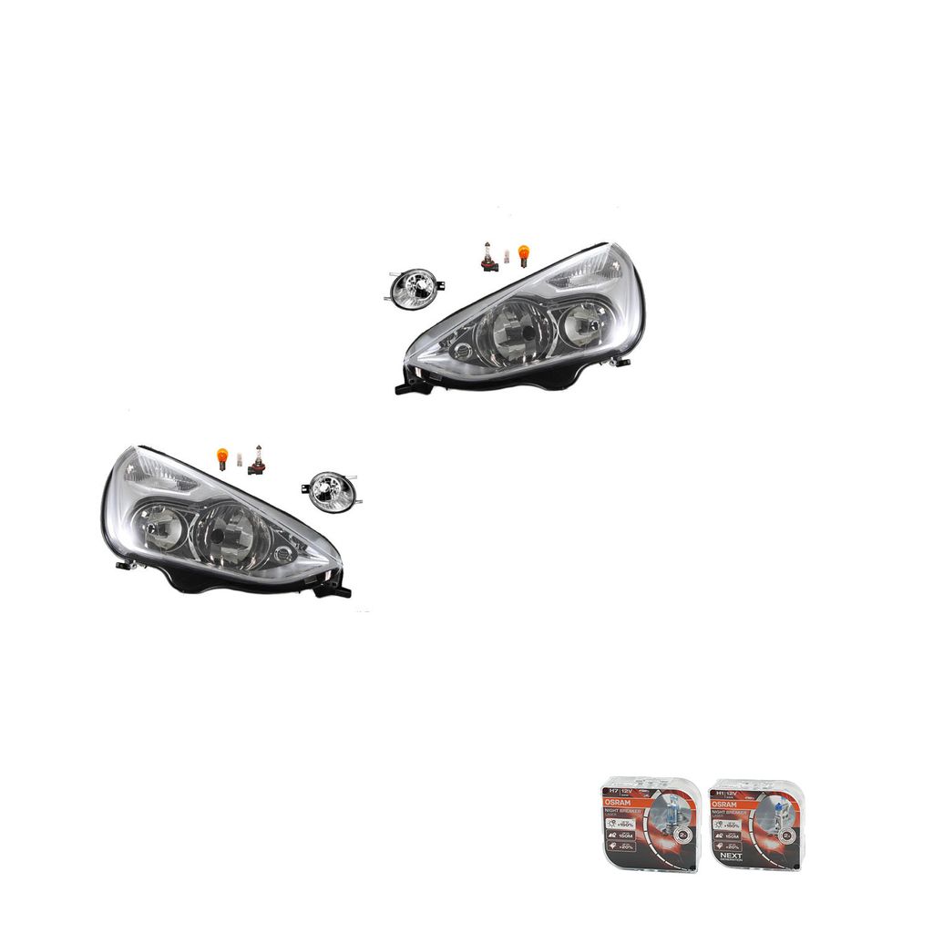 Johns, Scheinwerfer Satz + Osram Night Breaker Laser passend für Ford Galaxy 06 05/06- 1691777 1566714 1473416 1438493 1453189 1791503 6M2113100AC...