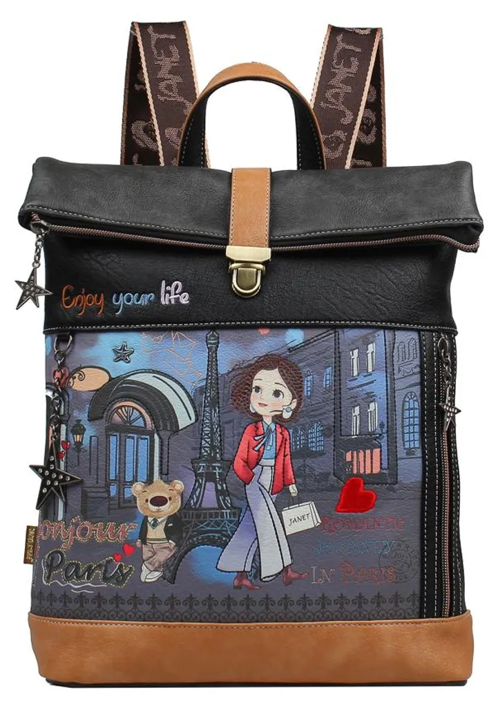 Janet Denese Sac à dos Femme Paris Dream J-083 - Élégance Urbaine Chic
