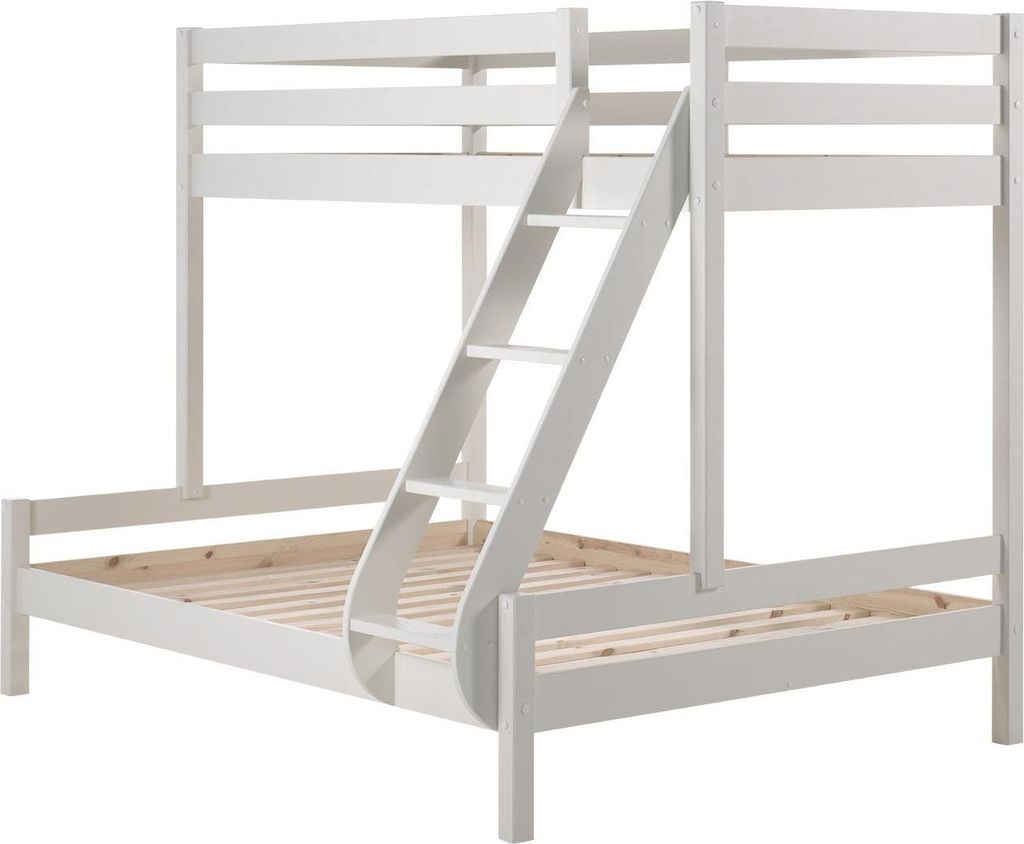 FURNLUX Bunk Bed Pino Weiss 140x200cm / Hauptfarbe: Weiß / Abmessungen: 158 x 208 x 167 cm
