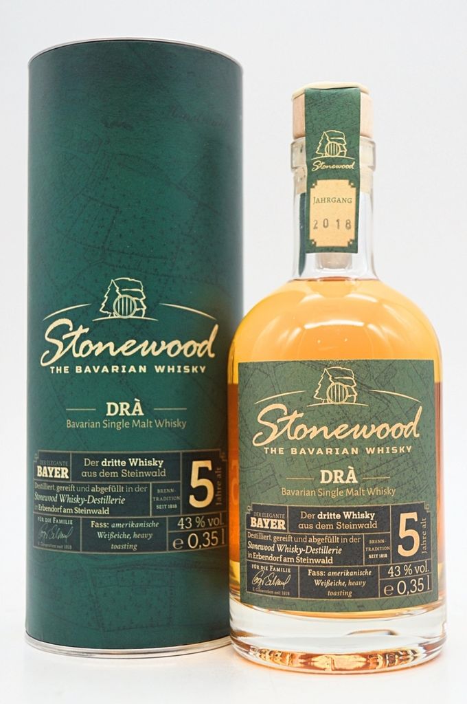 Stonewood Dra | Bavarian Single Malt Whisky | 0,35 l. Flasche in Tube