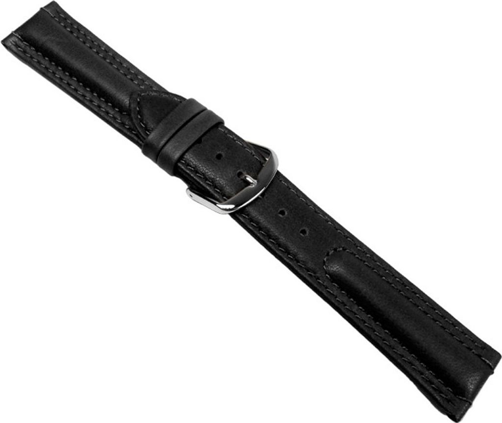 Country Ersatzband Uhrenarmband Kalbsleder schwarz 20674S, Stegbreite:20mm