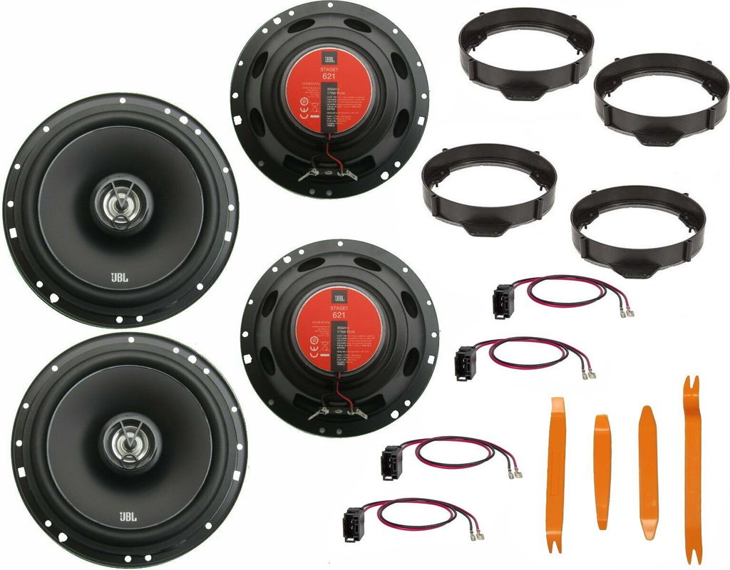 JBL für Mercedes A Klasse W177 Bj 18-21 Boxen Set Tür vorne + Heck Bügel