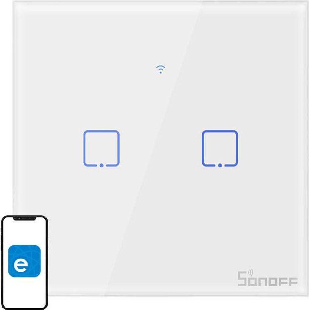 Smart Switch WiFi Sonoff T0 EU TX (2-channel) Immagine del prodotto 