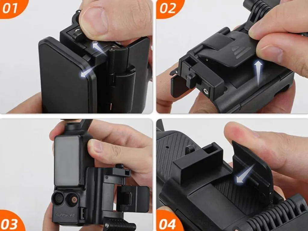 Staffa Magnetica DJI Pocket 3 Blu - Base Regolabile Quick Release - 13