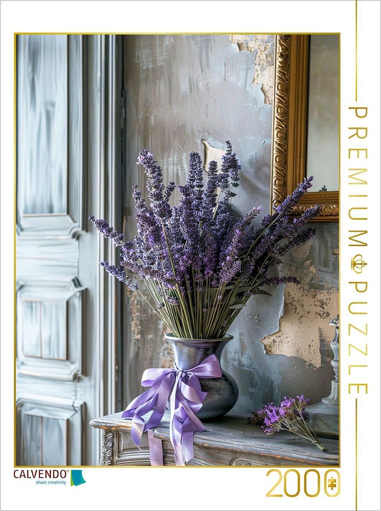 CALVENDO Puzzle Lavendelbouquet | 2000 Teile Lege-Größe 90x67cm Foto-Puzzle für glückliche Stunden