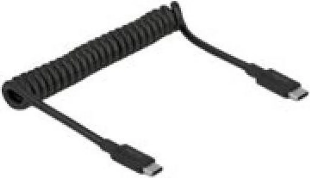 Câble USB-C vers USB-C DELOCK 10 Gbps Spirale PD 60W Noir - Ref 87103
