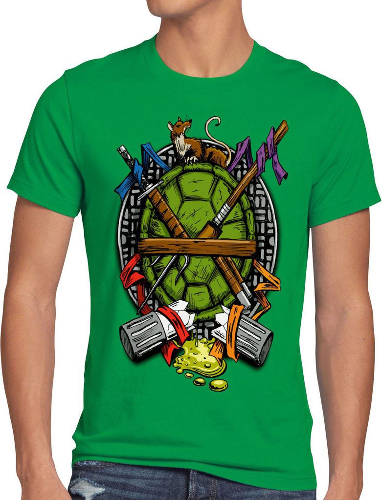 style3 Hero Turtle T-Shirt Herren turtles schildkröte comic