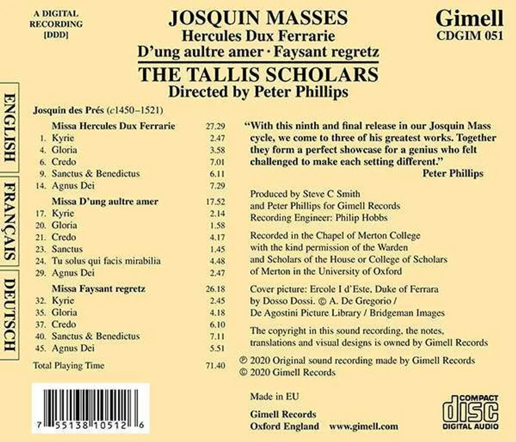 CD Les messes Vol. 9 - Album de chorale classique pour collectionneur
