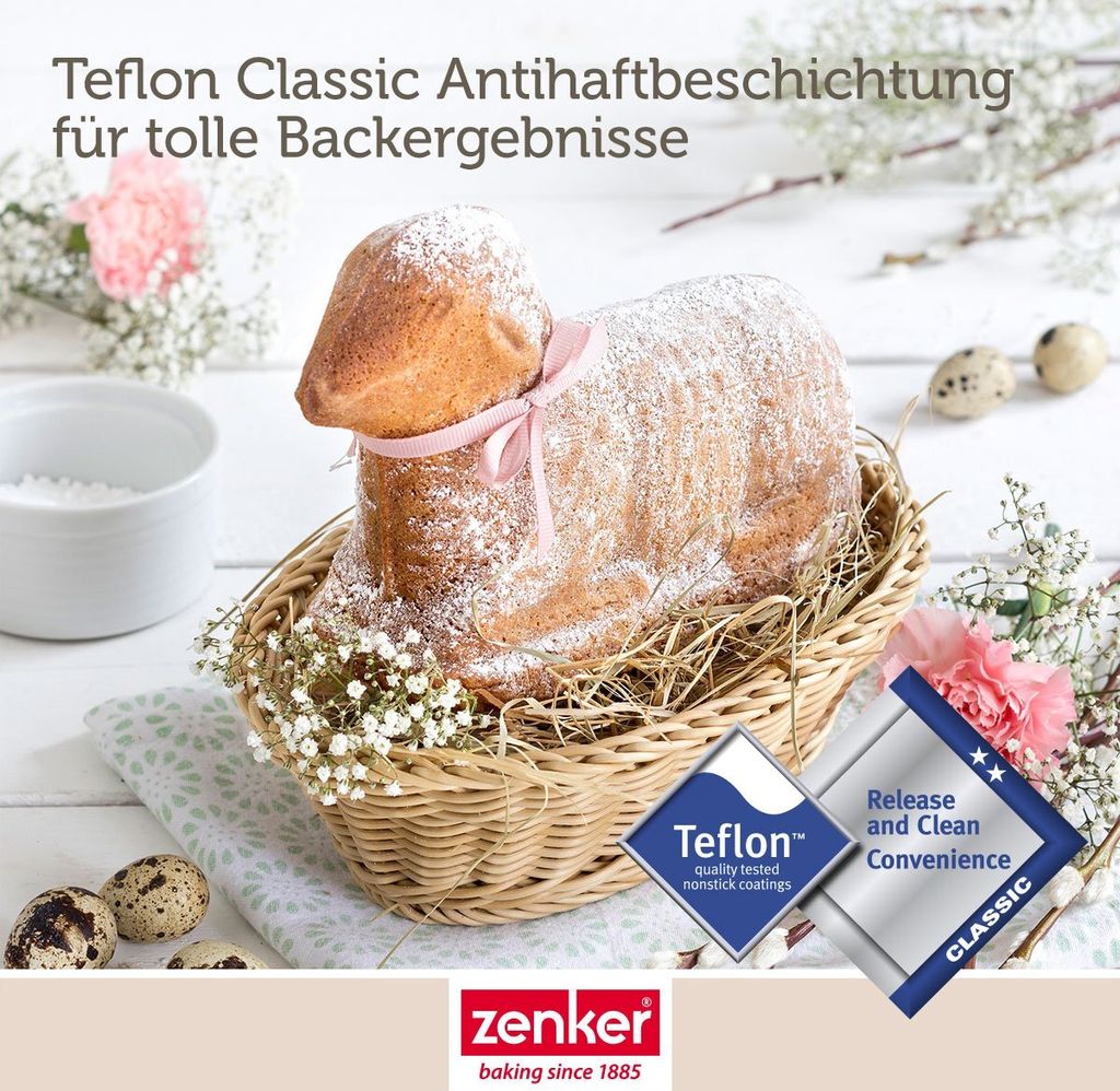 Zenker Backform "Lamm" 1 l Volumen, antihaft-beschichtet Produktbild 6