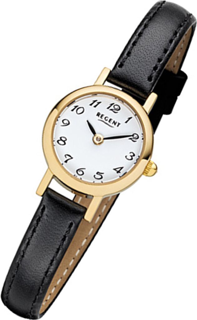 Regent Damen-Armbanduhr Elegant Analog Leder-Armband Produktbild 