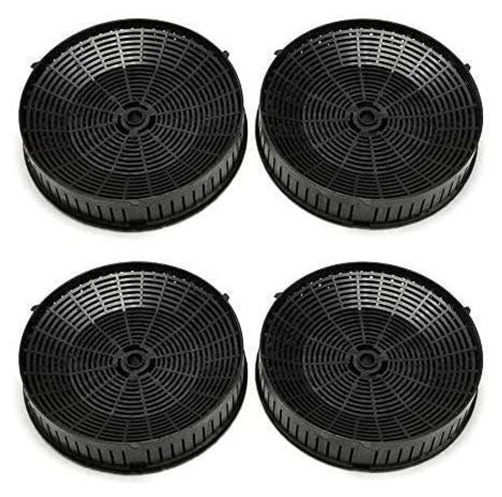 Four black circular filters arranged in a 2x2 grid on a white background.