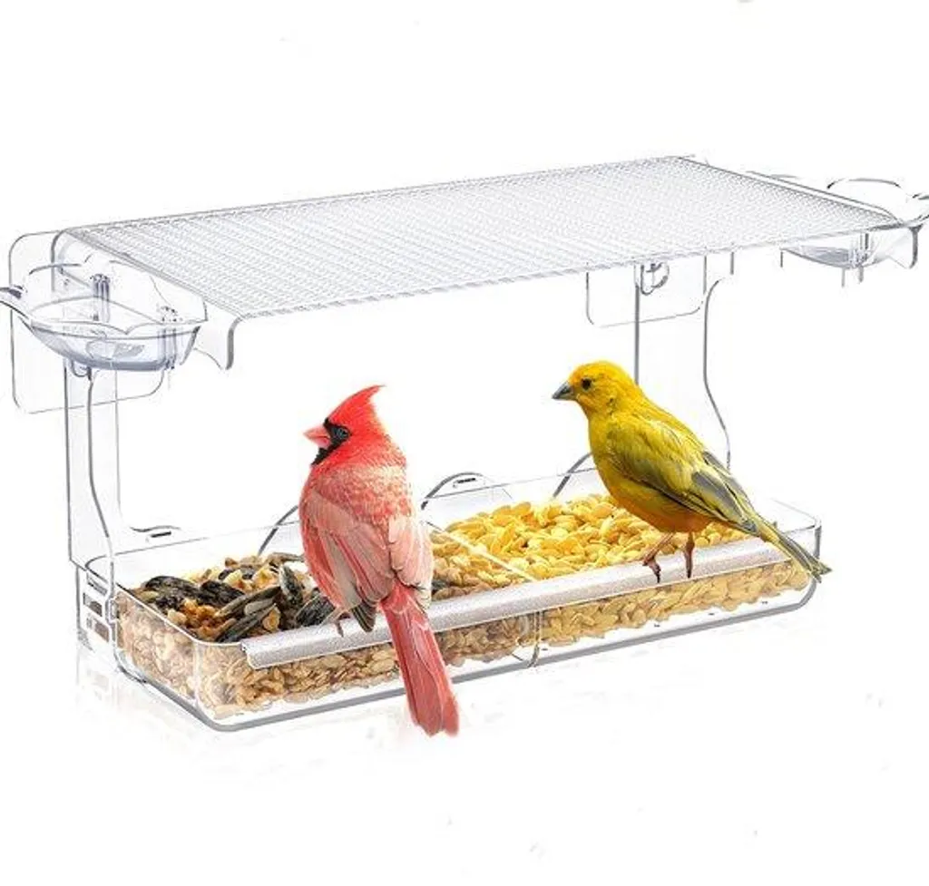 Nichoir et mangeoire oiseaux sauvages double bac pour balcon et jardin