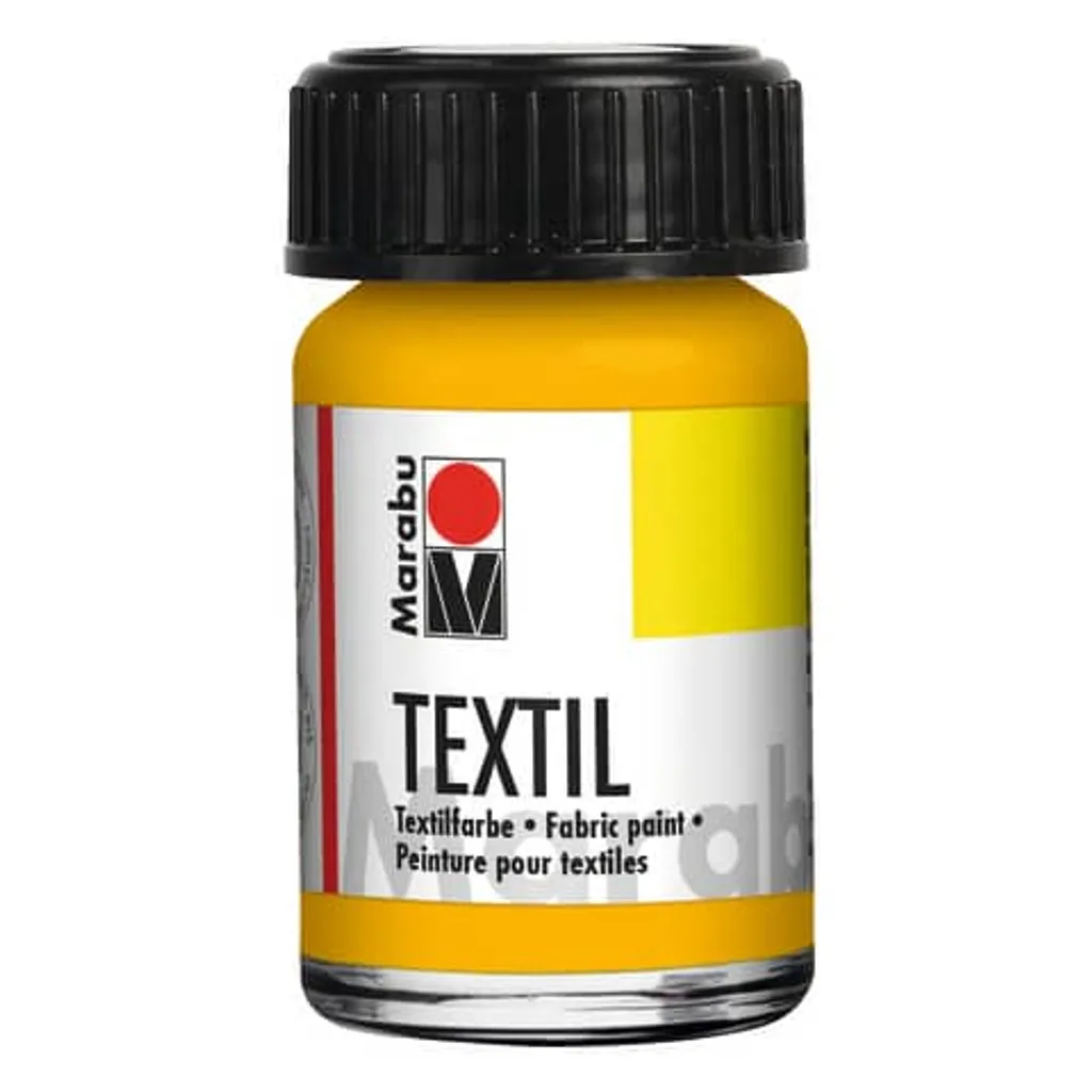 Peinture pour Tissu Marabu 15ml - Jaune Moyen 021 Haute Qualité