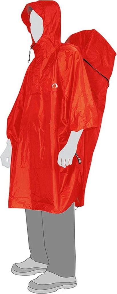 Tatonka Herren Poncho Cape, Uni Regenbekleidung, red, rot, Größe:L
