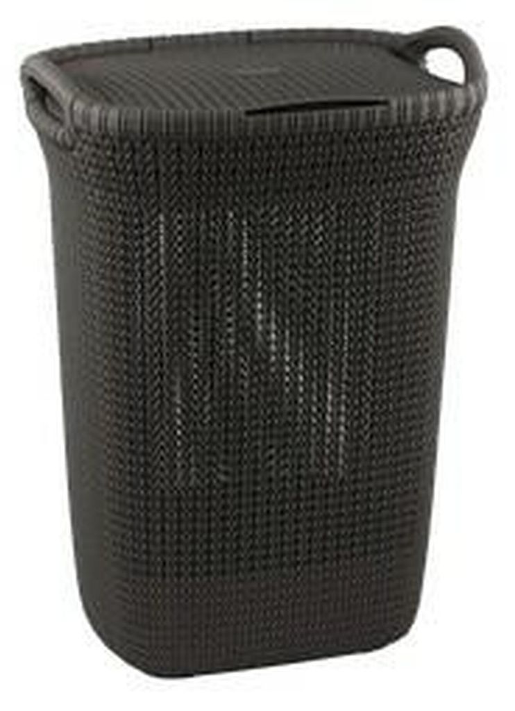 KETER Wäschekorb Knit 57L grau-blau