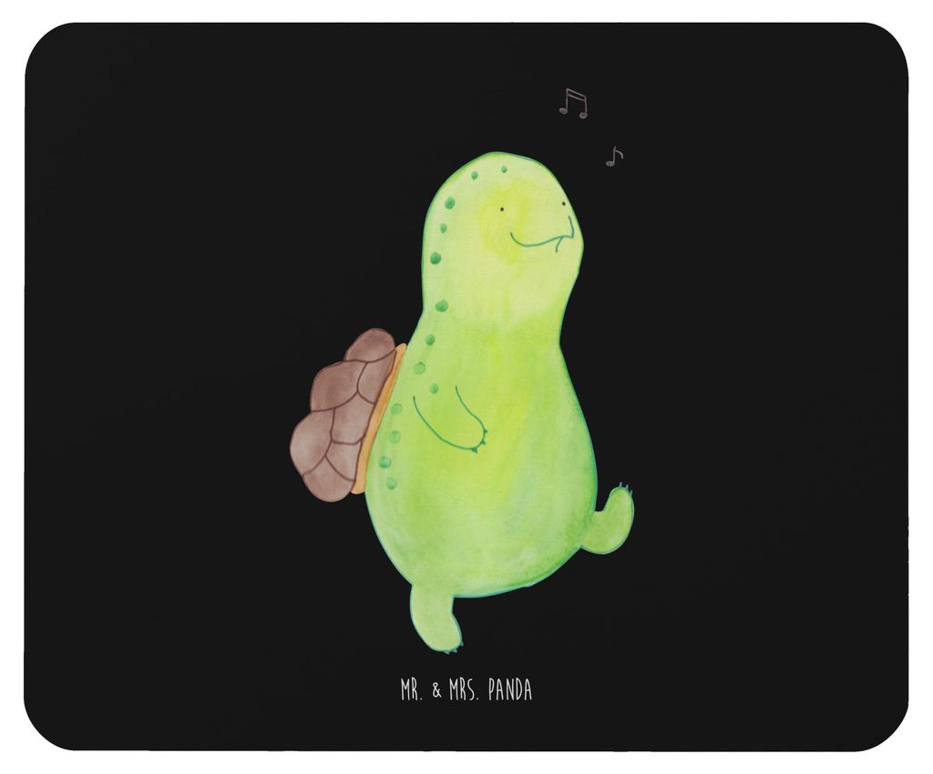 Mr. & Mrs. Panda Mauspad Schildkröte Pfeifen - Schwarz - Geschenk, Lebensfreude, computer, pc, Trennung, Mouse Pad, Mousepad, mausteppich, Schildk...