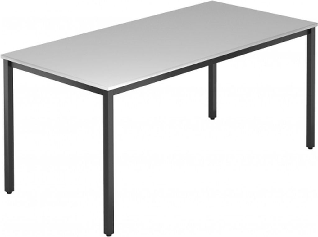 Hammerbacher Besprechungstisch 160x 80lichtgrau/schwarz