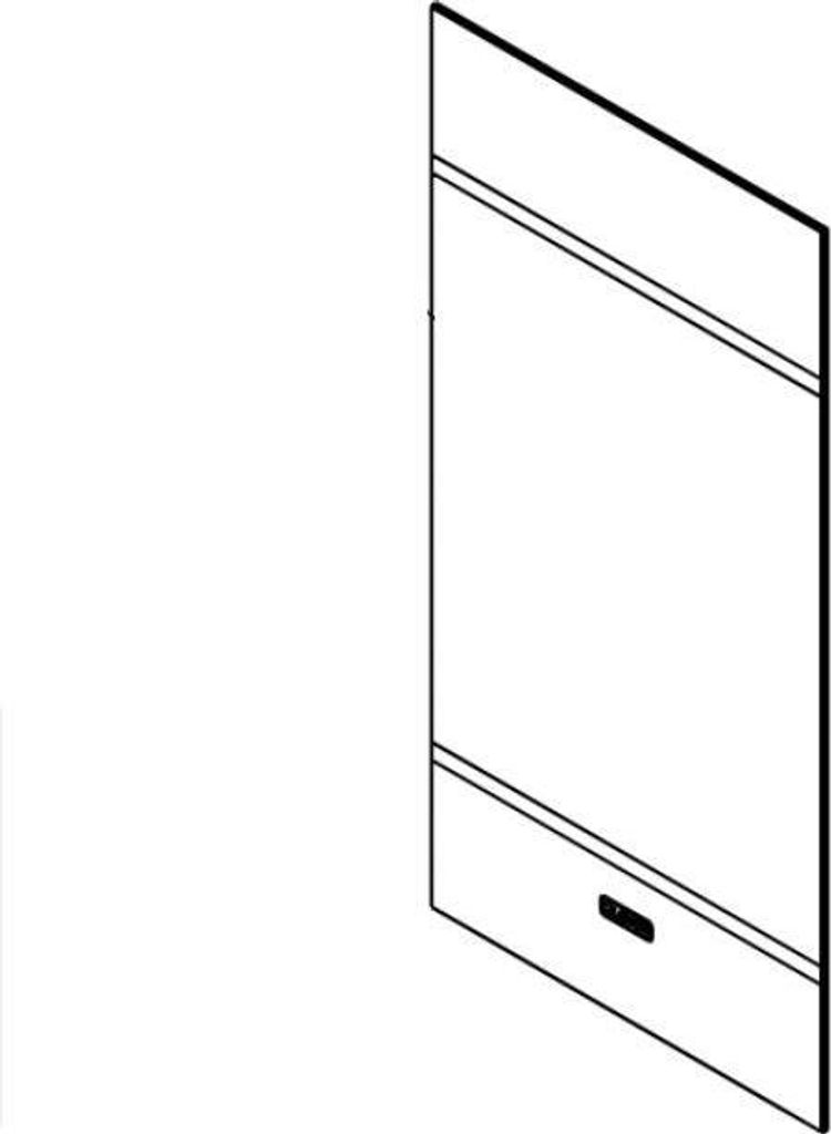 Siebgedrucktes Keramikglas 4x250x498mm S80 ORIGINAL Klover für Soft 80 - Soft 100 - Multi Soft Öfen