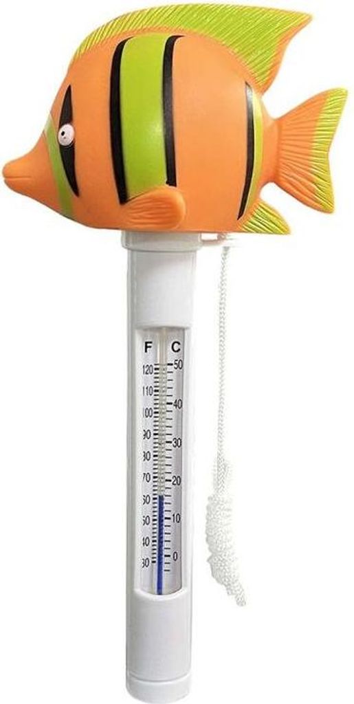 Schwimmendes Thermometer mit Schnur – tropischer Fisch Produktbild 