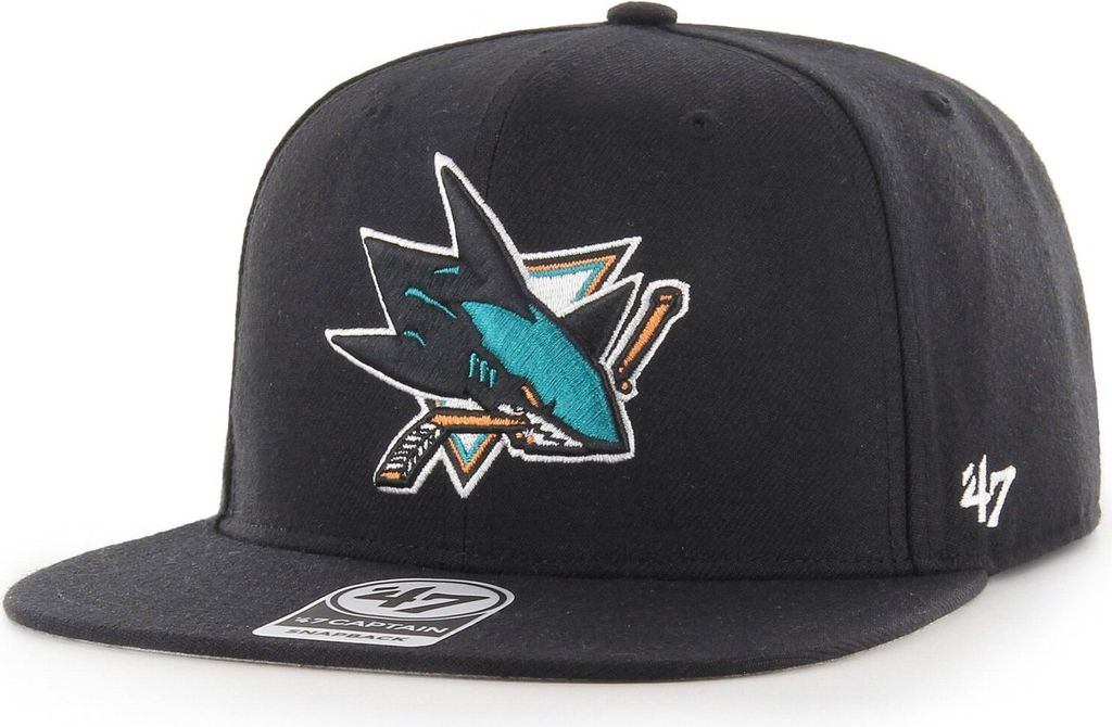 47 Brand Snapback Cap - CAPTAIN San Jose Sharks, Farbe: Schwarz, Einheitsgröße