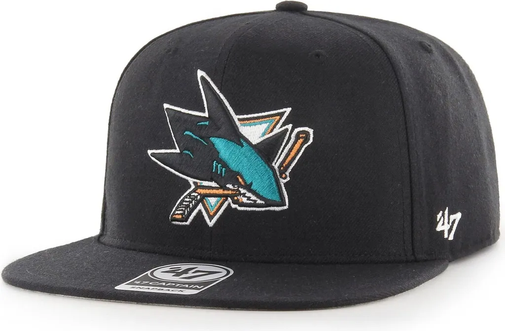 47 Brand San Jose Sharks Captain Snapback Nero - Cappello NHL Qualità