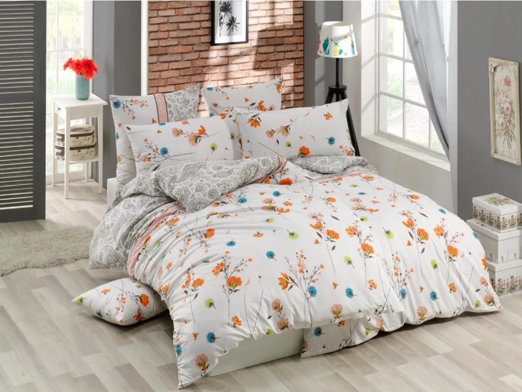 Set Letto Lino e Cotone 220x220 Crema | Stela French Collection