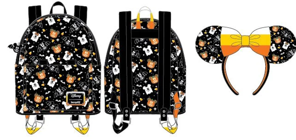 Set Halloween Disney Loungefly WDBKS0010 - Zainetto e Orecchie per Fan