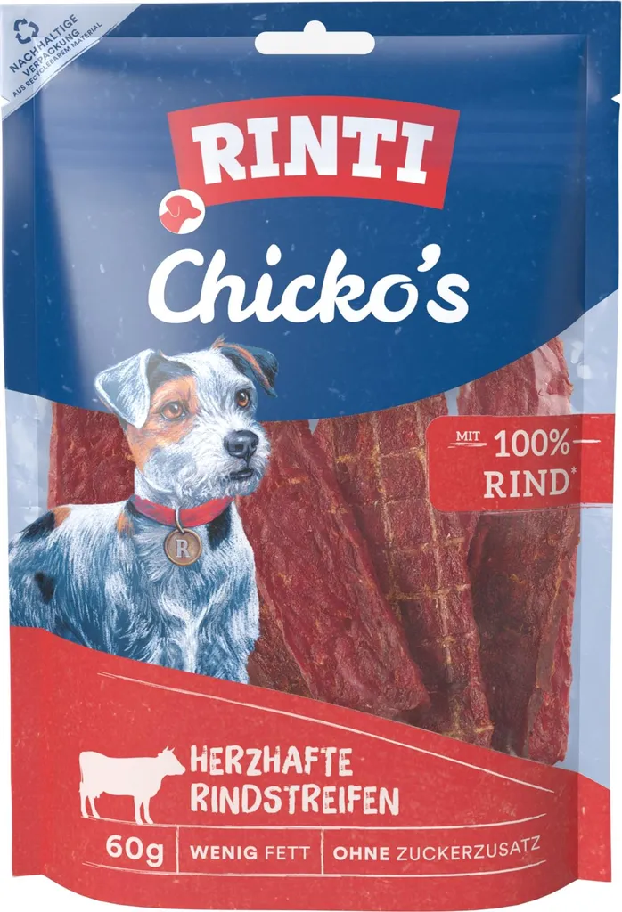 Bandes de Bœuf Rinti Chicko 60g : Le Snack Sain pour Chien Difficile - 2