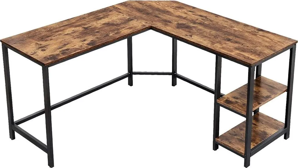 Bureau d'ordinateur d'angle pour le télétravail et les petits espaces