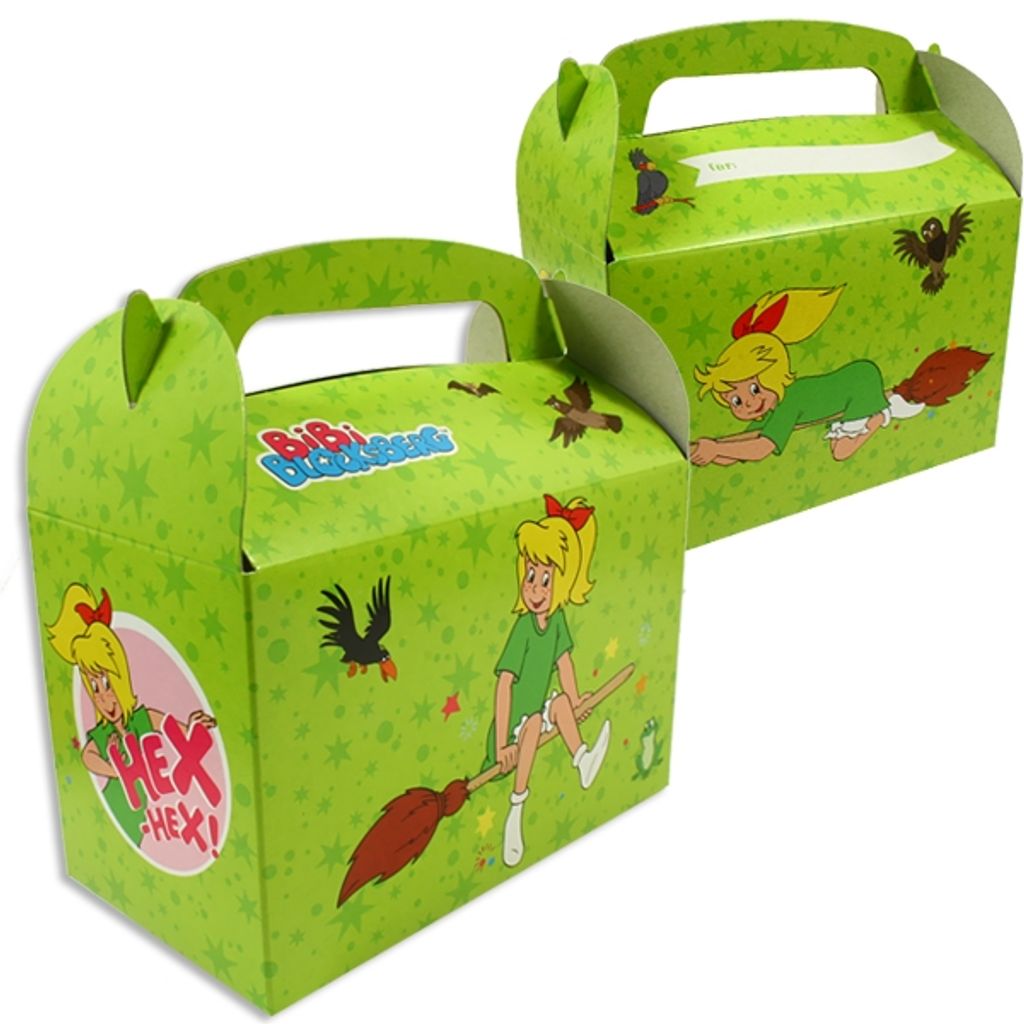 6 Bibi Blocksberg Geschenkboxen mit Namensfeld