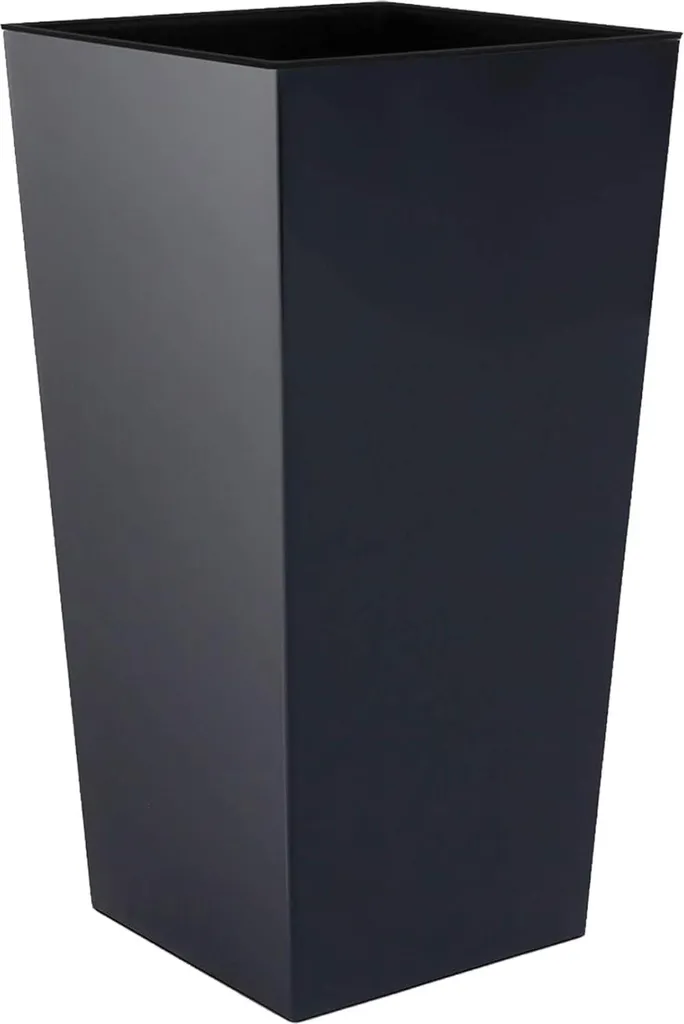 Pot de fleurs 50 cm anthracite antidérapant série Urbi XL intérieur