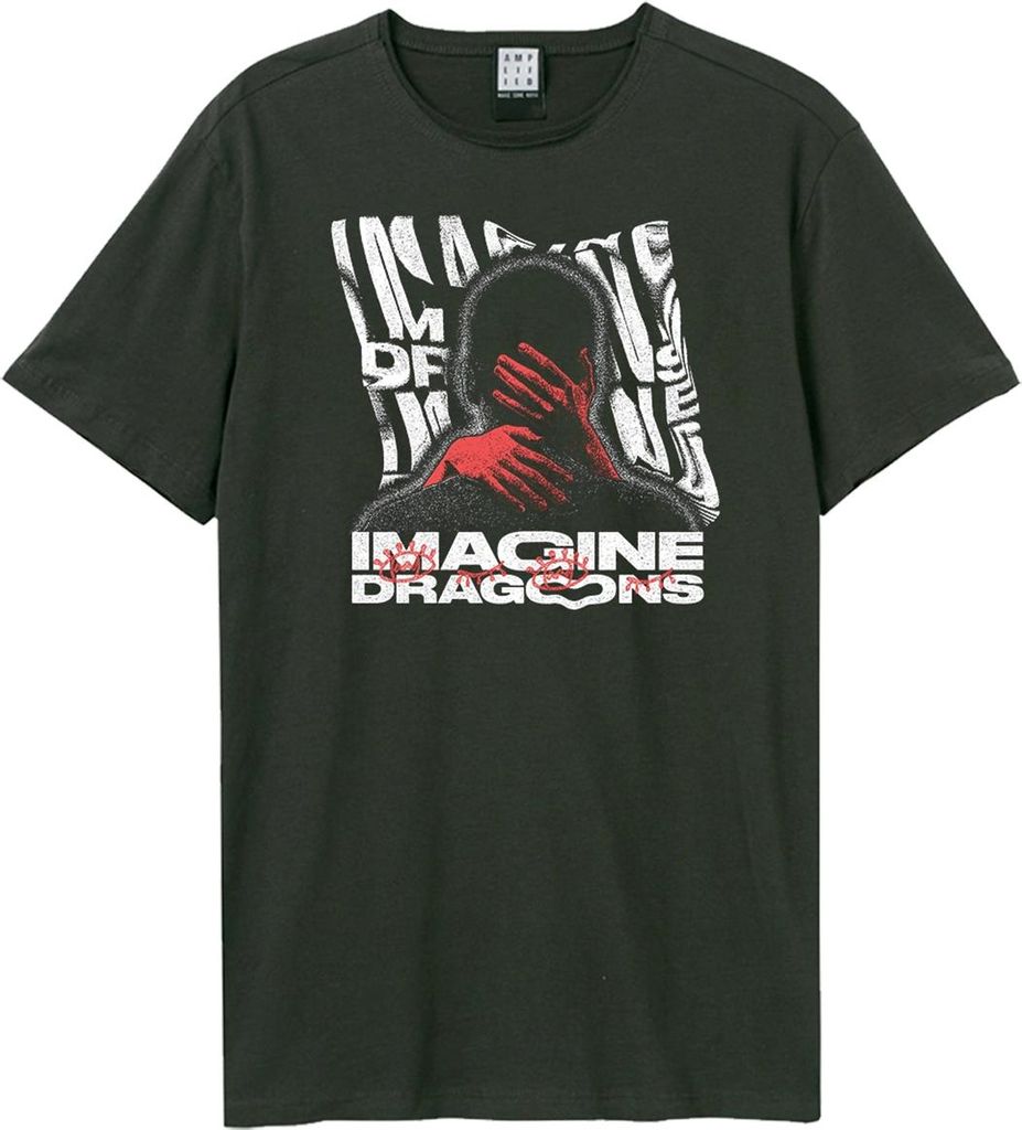 Amplified - "Warp Hands" T-Shirt für Herren/Damen Uni GD3035 (3XL) (Holzkohle)