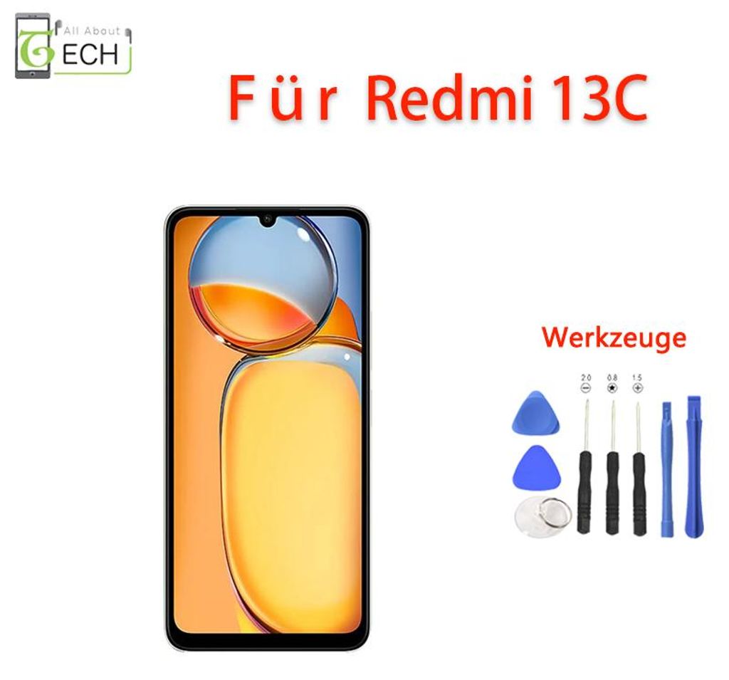 Für Xiaomi Redmi 13C / POCO C65 LCD Display mit Rahmen Produktbild 