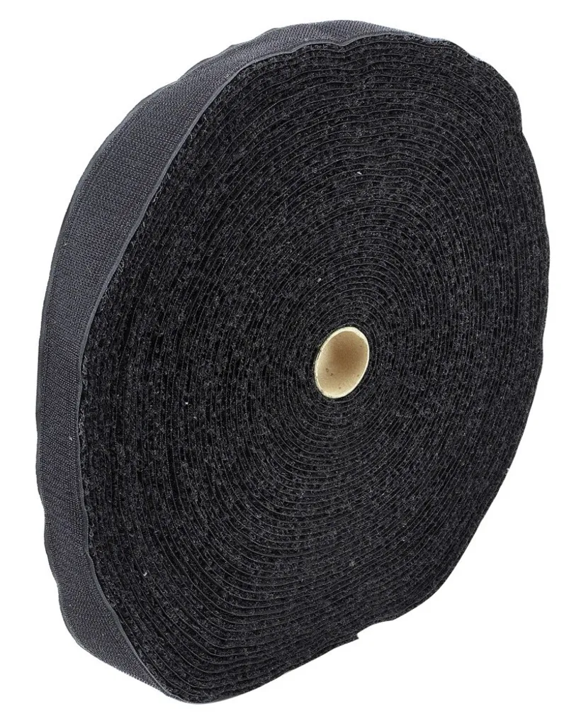 CIMCO 181924 Bande auto-agrippante 20mm x 25m en rouleau noir robuste