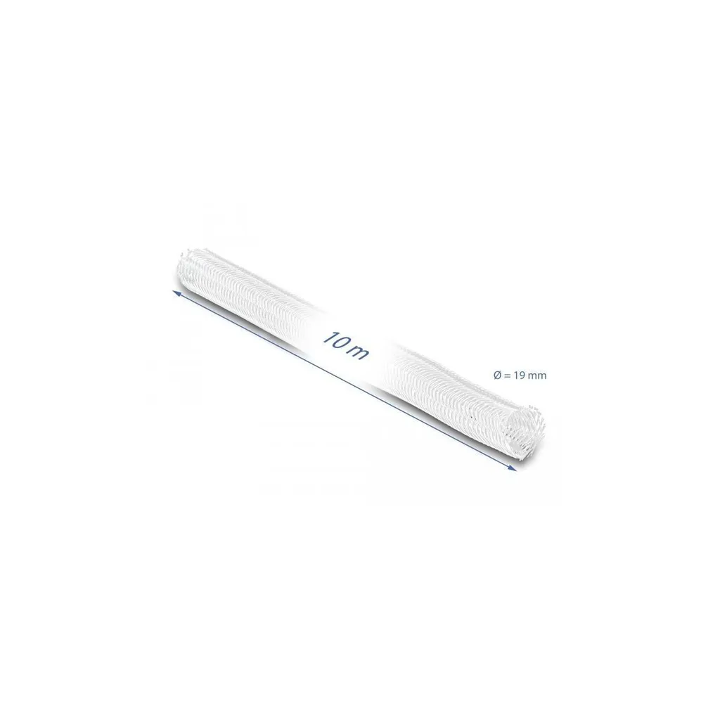 Gaine de Rangement Câble Souple 19mm Blanche 10m pour Bureau