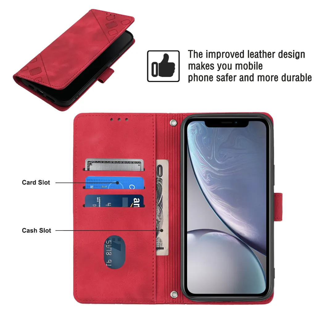Custodia A Libro In Pelle Magnetica Per IPhone XR – Portafoglio Con 3 Slot Carte E 2 Portamonete – Supporto Per Video – Interno TPU Antiurto