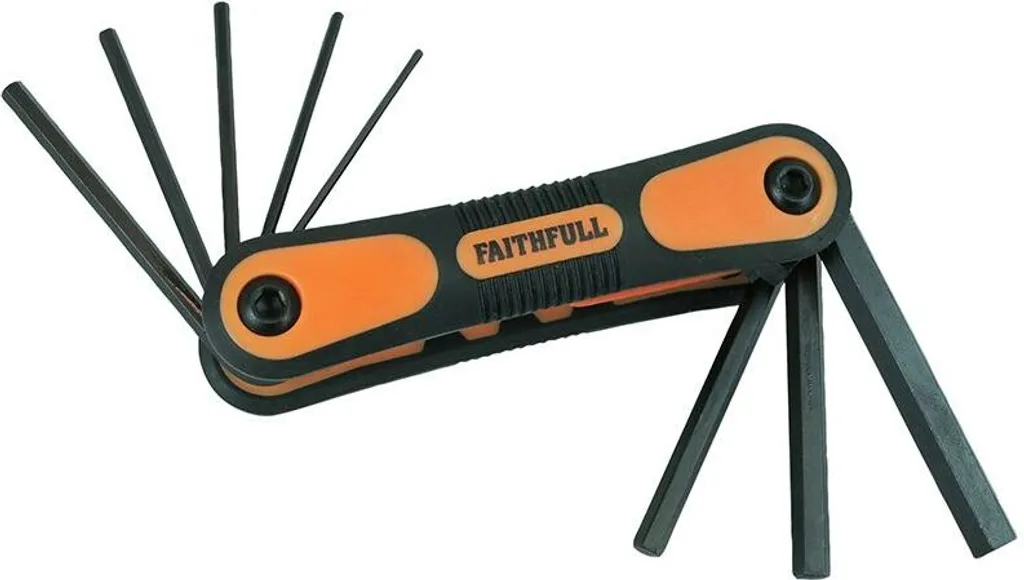 Faithfull Jeu de clés Allen 8 pièces métriques de 1,5 à 8 mm pour vélo