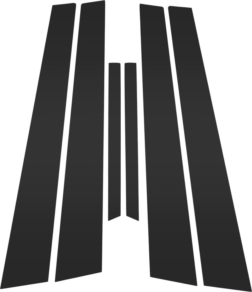 Front Rear Left Right Door Pillar Window Trim für Mazda 6 2003-2007 Anti Scratch Sticker Pillar Posts Door Outer Exterior Cover 6 Stück Schwarz