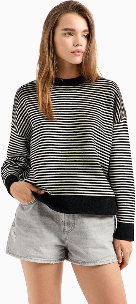 Armani Exchange 6dym1n-ym1tz Pullover Schwarz M Frau Schwarz M