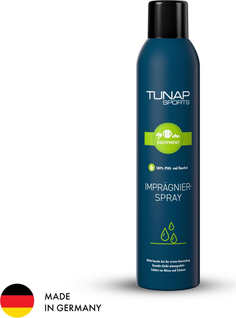 TUNAP SPORTS Imprägnierspray 300 ml | Fluorfrei & PFAS-frei | Schützt zuverlässig vor Nässe & Schmutz | Wirkt ab der 1. Anwendung | Vielseitig ...