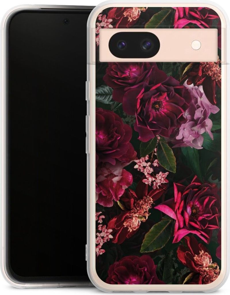 DeinDesign Handyhülle für Google Pixel 8a Silikon Hülle Case Smartphone Schutzhülle Blumen Blüte Rose