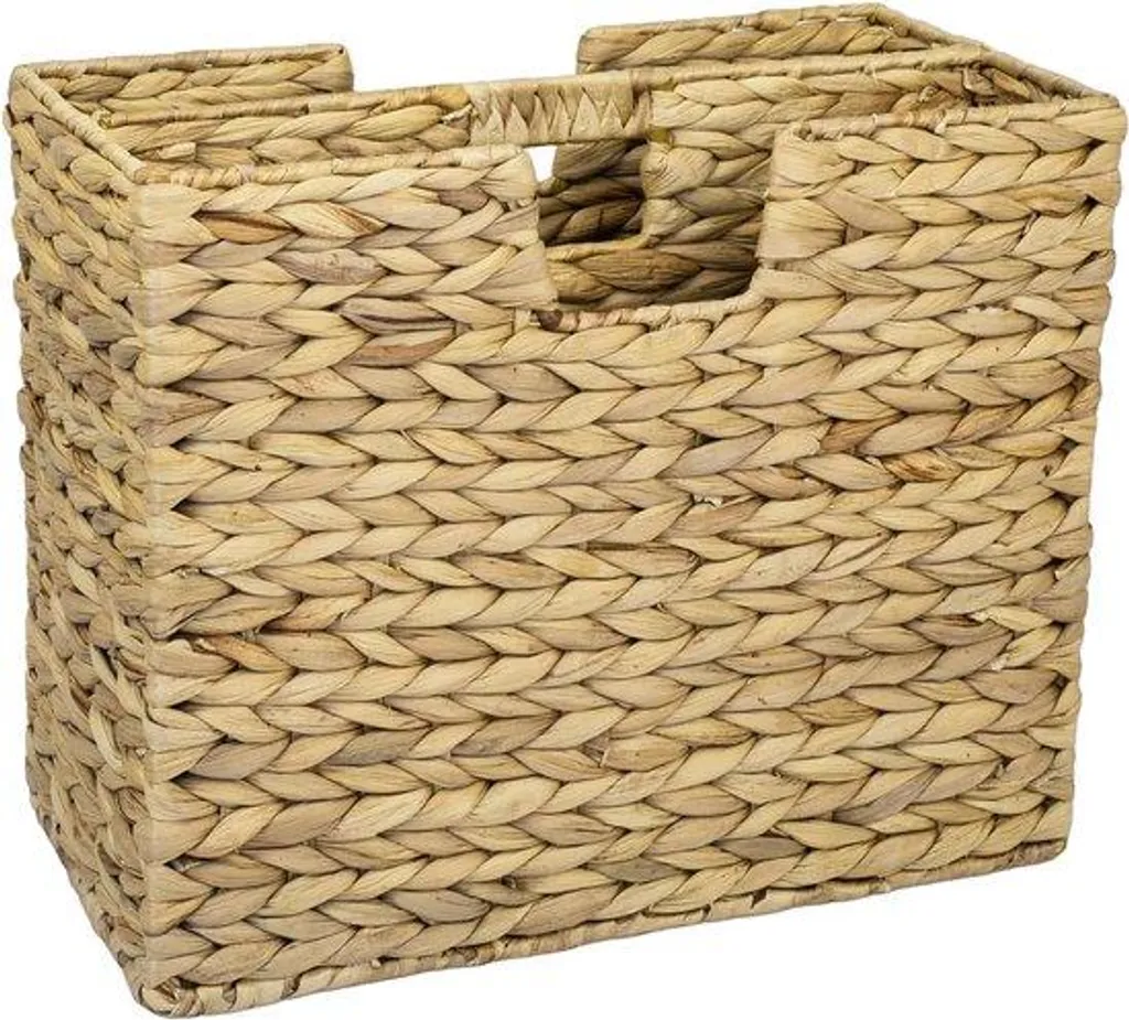 Porte-objets de jardin tressé, panier de récolte naturel 2 zones