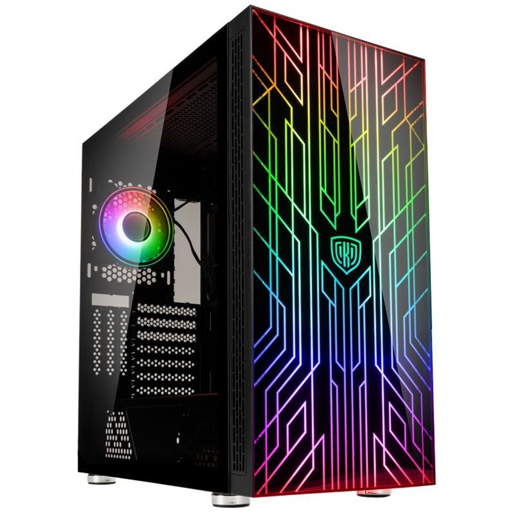 Kolink Unity Nexus ARGB, Midi Tower, PC, Schwarz, ATX, EATX, micro ATX, Mini-ITX, ABS, Stahl, Gehärtetes Glas, Multi