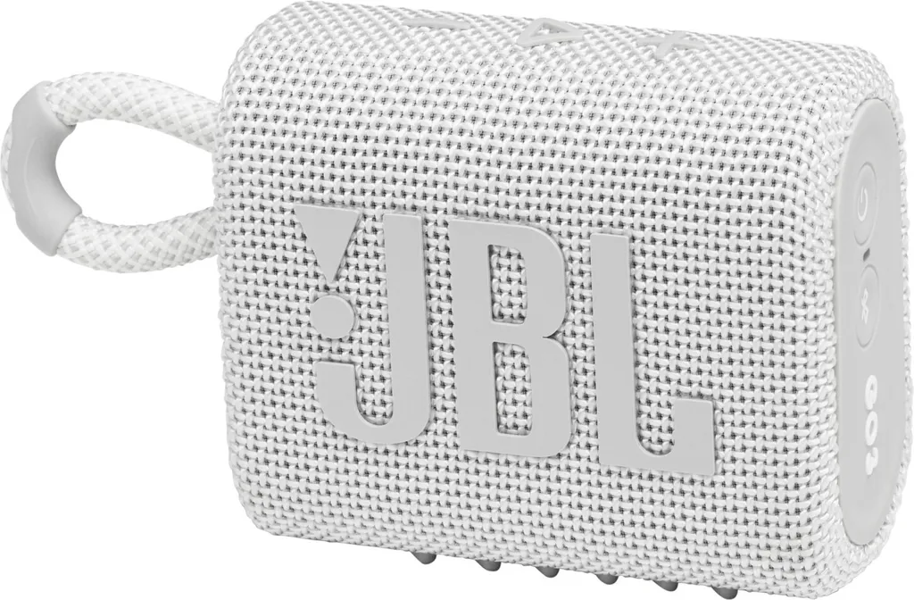 Mini Enceinte JBL GO 3 Blanche : Un Son Puissant Partout sans Fil
