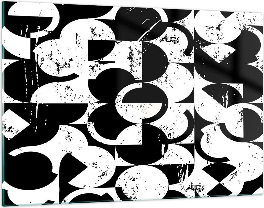 Bilder auf glas - Abstraktion modern - 120x80cm - Glasbilder - Wandbilder - Kunstdruck - zum Aufhängen bereit - Wanddekoration aus Glas - Glas Bil...