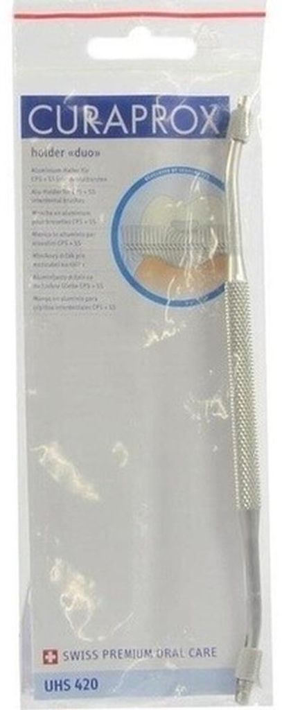 Curaprox Interdentale borstelhouders UHS 420 duo, zilver Productafbeelding 