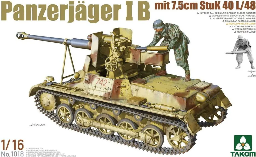 Maquette Chasseur de chars IB 1:16 avec Canon 7,5cm Stuk 40 L/48
